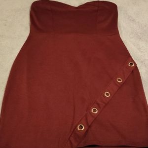 Maroon mini dress